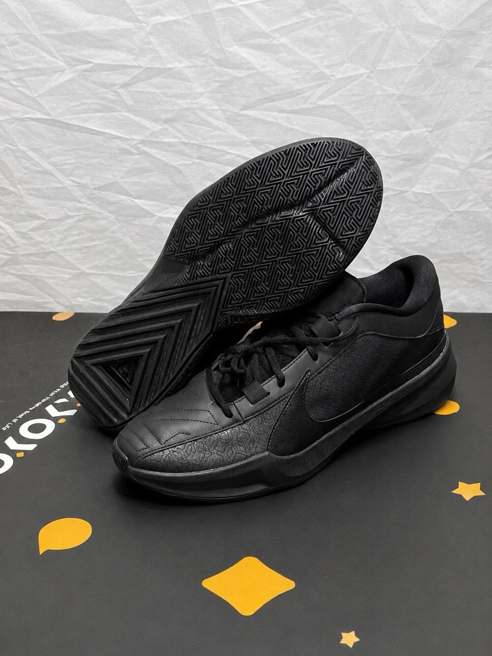 New Men’s 12 Nike Zoom Freak 5 TB Promo Basketball Triple Black FN7089-002